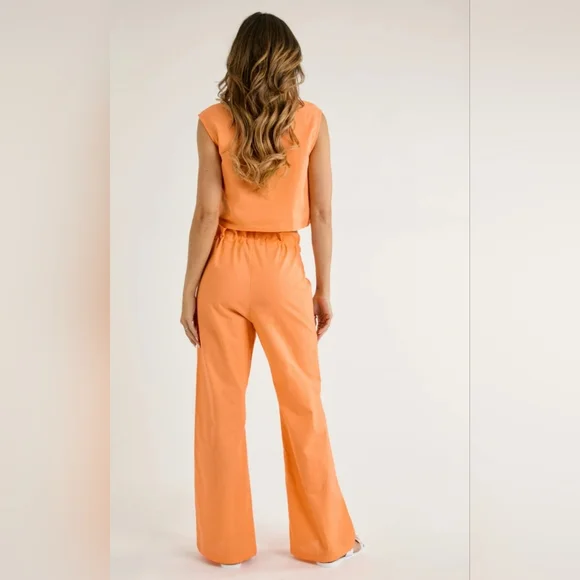 #431 🛑S,M,L BOHO CHIC WIDE LEG PANTS & CROP TOP 2pc SET - Picture 8 of 8
